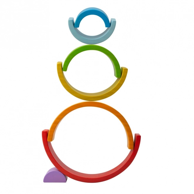 Bigjigs Baby Houten stapelbare kleine regenboog