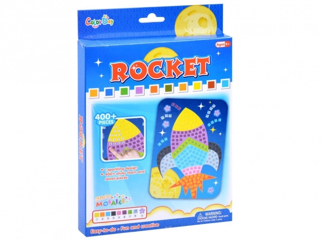 Schuim mozaïek creatieve sticker mozaïek Raket ZA3276