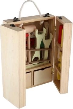 All-in-one portable wooden tool case