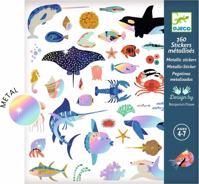 DJECO Metallic stickers - Oceaan