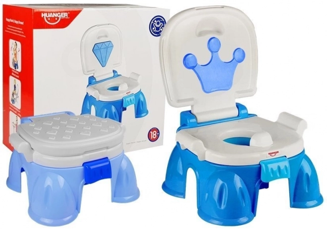 Blauwe potje met kroon voor kind