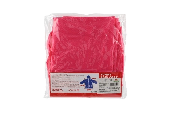 Imperméable pour enfants lapin taille 110-120cm rose en sachet 23x25cm