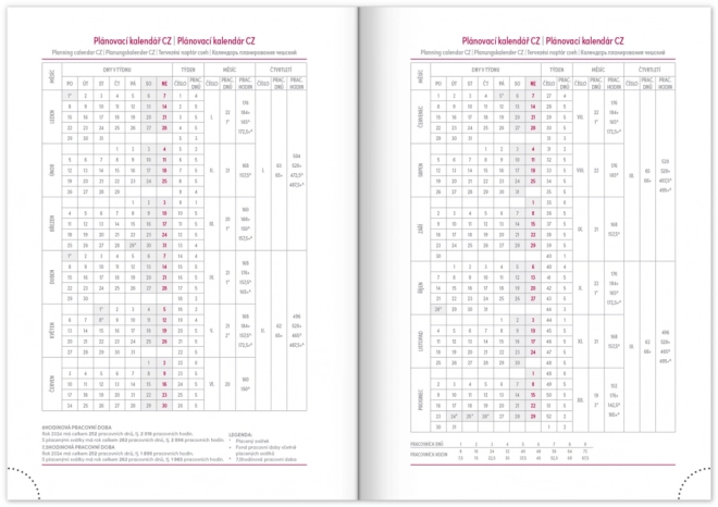 Weekelijkse agenda Capys 2024 rood