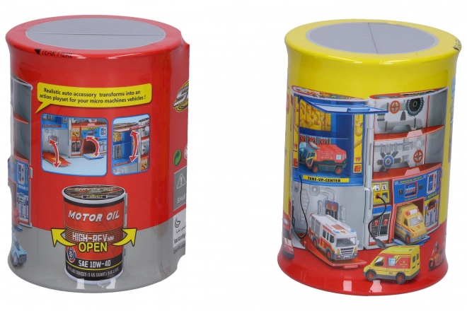 Autoservice met 1 auto 21,5x12x14,3 cm