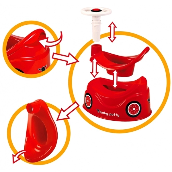 Pot avec volant rouge