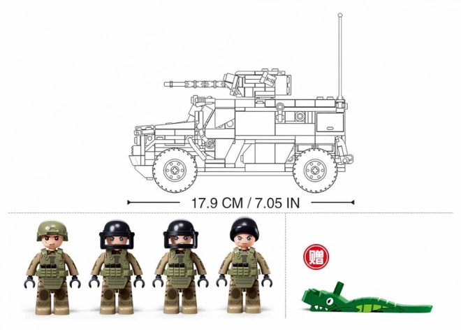 Sluban Modelbouwstenen M38-B1179 Gepantserd Gevechtsvoertuig Typhoon