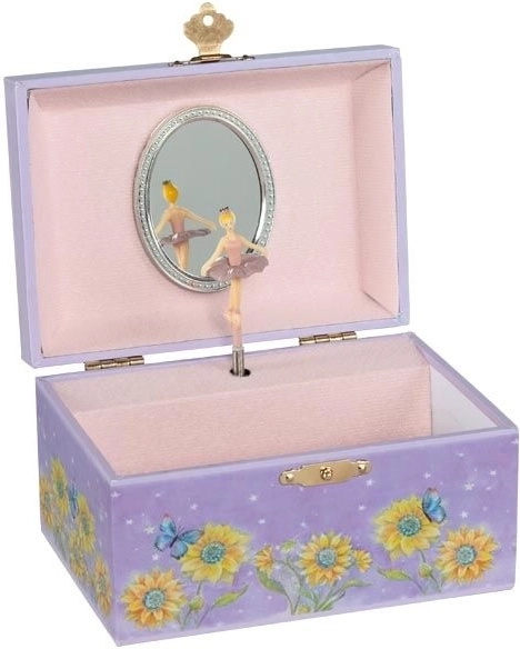 Boîte à bijoux musicale GOKI Pixie avec tournesol – mélodie Le Lac des cygnes