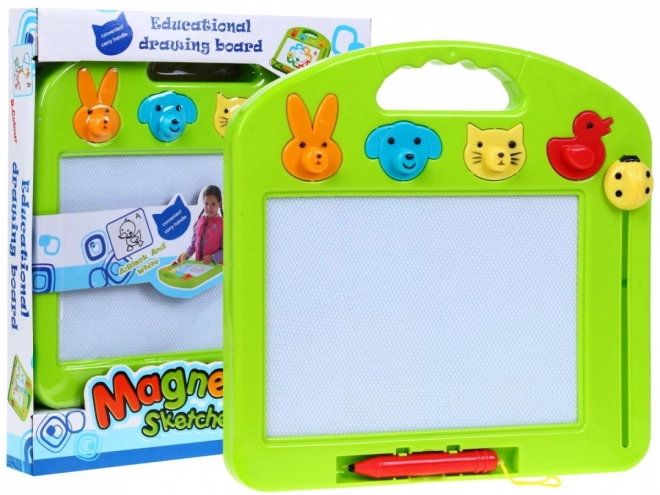 Kinder tekenbord Zenn Pen 3+ + 4 kleuren + 4 stempels Dieren