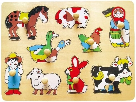 Wooden Farm Peg Puzzle