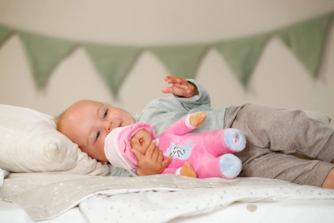 Schlafpuppe für Babys dunkelrosa 30 cm