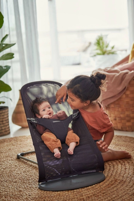 BABYBJORN - Wipstoeltje BLISS MESH - Parelroze –  Antraciet