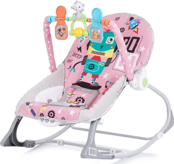 CHIPOLINO Baby Wipstoeltje met Vibratie 2-in-1 Baby Spa Roze