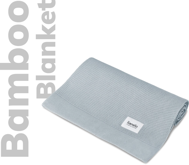 Couverture en bambou pour bébé LIONELO – Gris