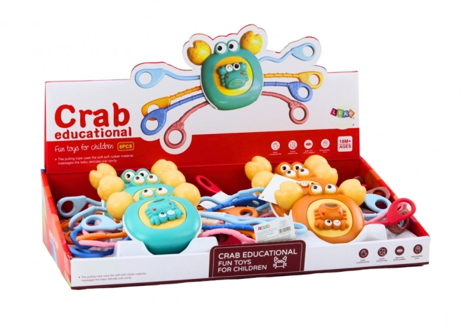 Interactieve sensorische krab - educatieve bijtspeeltje voor kinderen