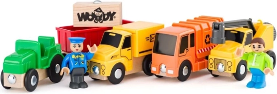 Wooden Vehicles with Drivers