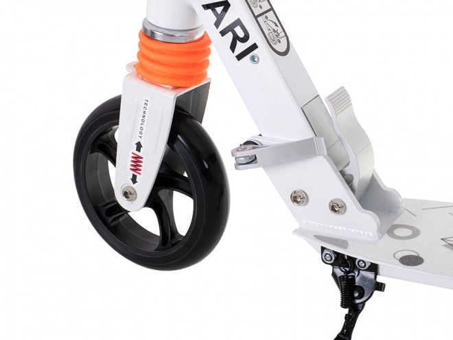 Opvouwbare stads-scooter CARI 145 mm wit-zwart