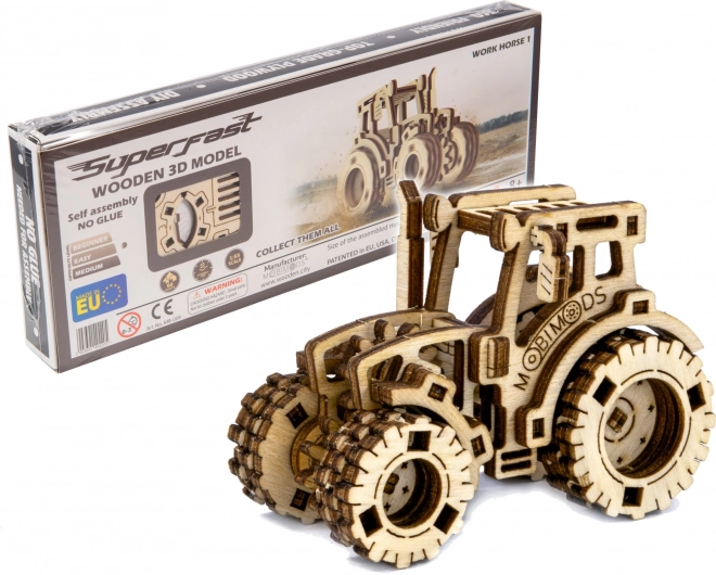 Wooden City 3D-puzzel Superfast Traktor