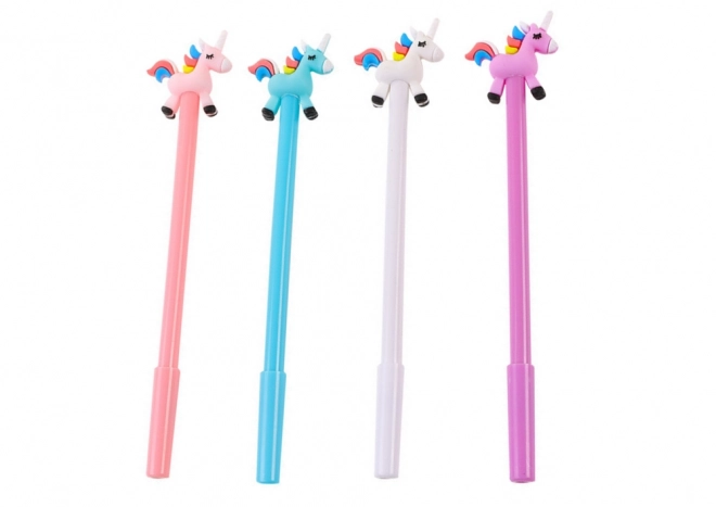 Balpen Unicorn Stopper Zwarte Punt Mix Wit Roze 0,5 mm