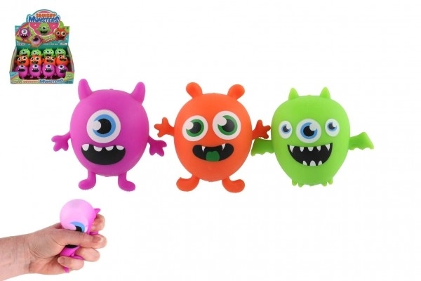 Monster/slijm antistress bal 9x8cm 3 kleuren