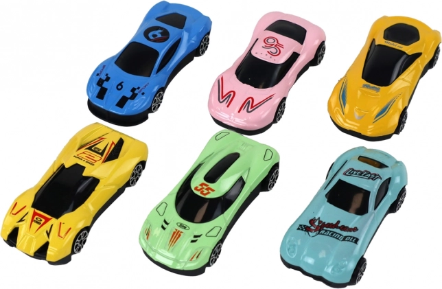 Six racing cars