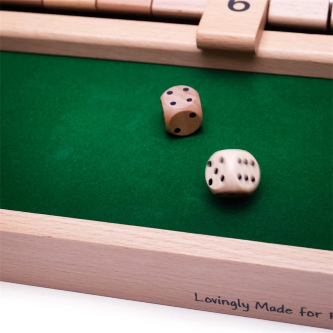 wooden game Shut the Box BIGJIGS TOYS