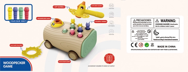 Houten speelgoed WOOPIE voor kinderen - hamer en magnetisch spel