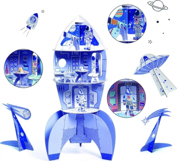 Three-level rocket packed with details