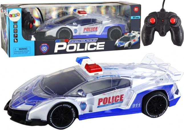 Remote-Controlled Police Sports Car 1:16 with Lights