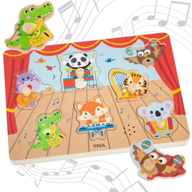 Puzzle VIGA animaux jouant