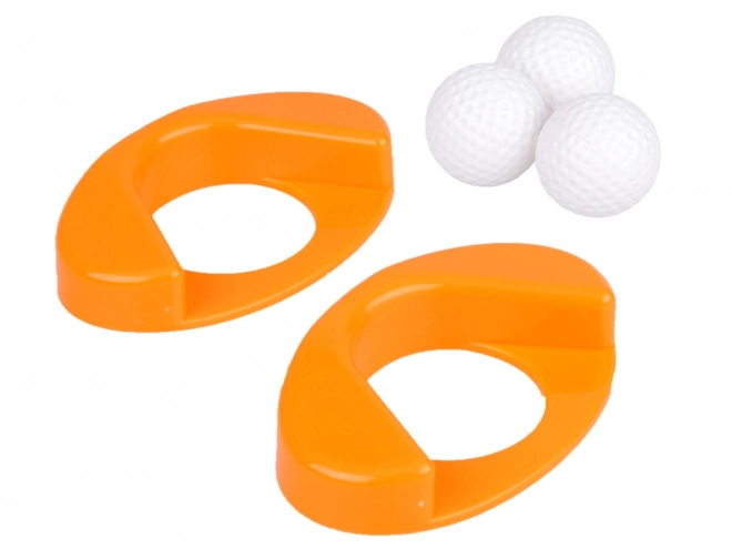Set voor minigolf met standaard en accessoires