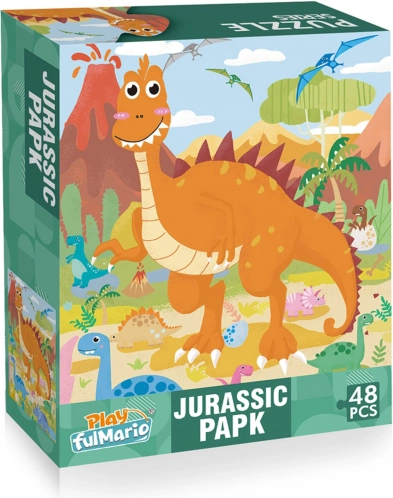 Puzzel met dinosaurussen 48 stukjes 60 × 44 cm