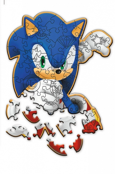 Houten puzzel Sonic 50 stukjes