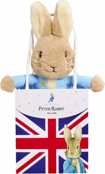 Peter Rabbit plush in Union Jack gift bag