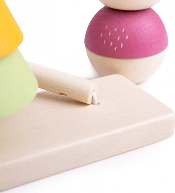 Safe flexible pegs for easy stacking