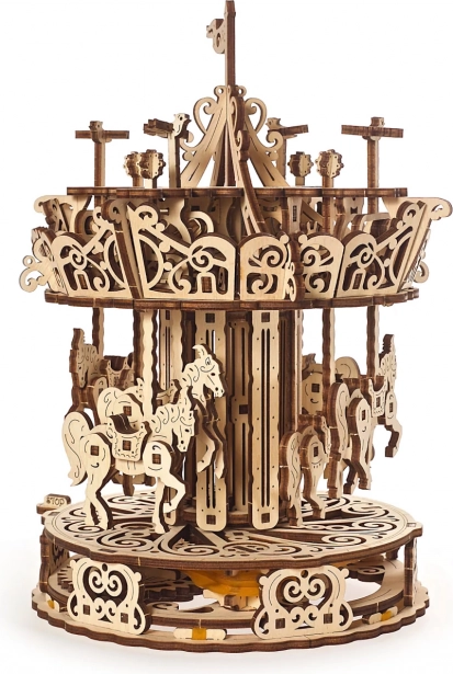Wooden Mechanical Carousel UGEARS 3D Puzzle