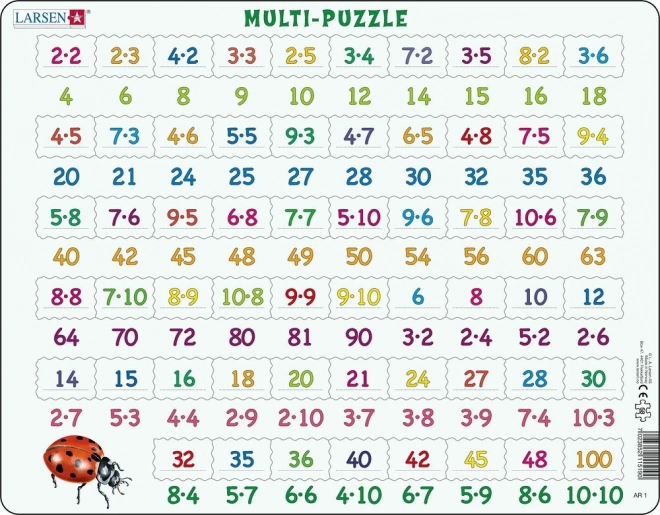 Larsen Puzzle Mathematik: Multiplikation 81 Teile