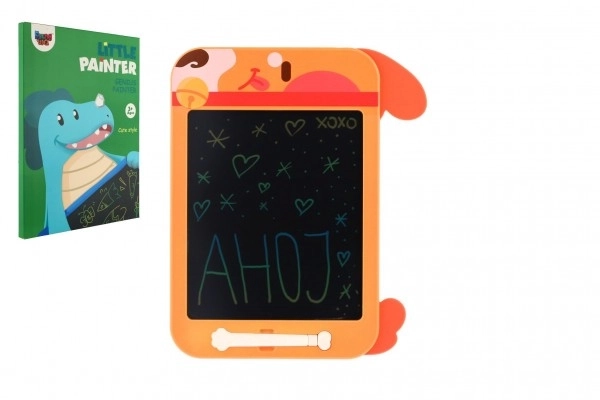 Tekenbord met hondje - oranje