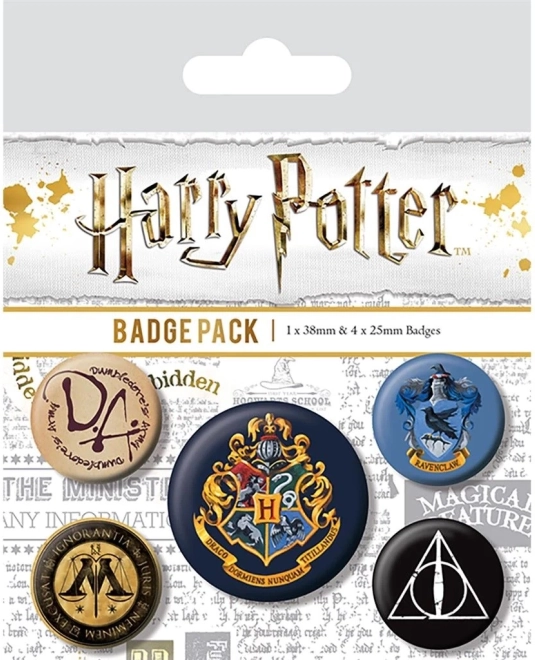 Hogwarts Harry Potter Badge Set