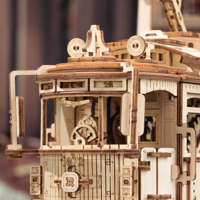 RoboTime 3D houten mechanische puzzel Tram