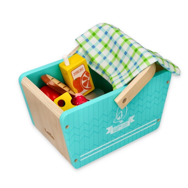 Panier en bois élégant de couleur menthe