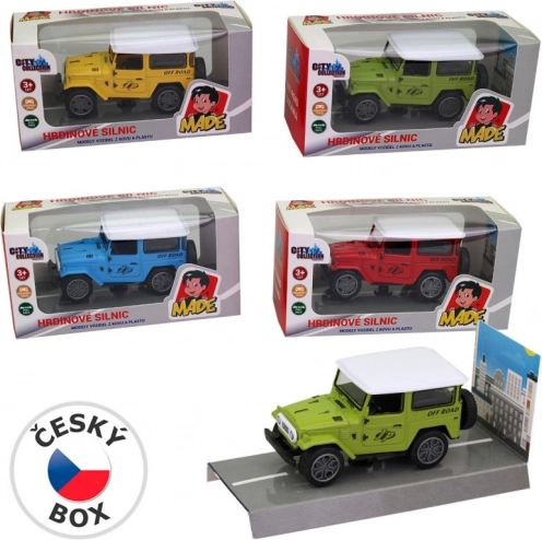 Auto Jeep van metaal met terugtrekmotor