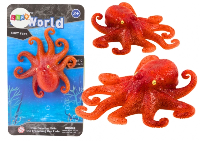 Sea World Oranje octopus rubberen figuur