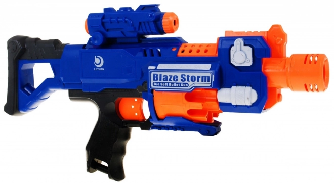 Fusil rapide pour enfants 8+ Blaze Storm 20 longues balles en mousse + cible + fiole