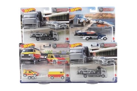 Hot Wheels vrachtwagen en raceauto