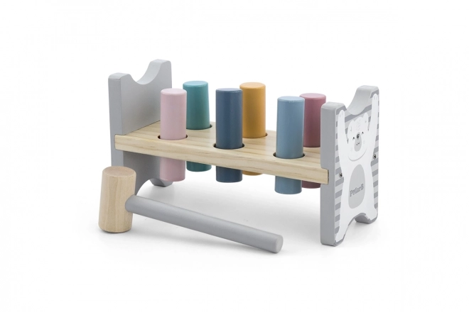 VIGA PolarB Holzbank mit Hammer – Montessori-Spielzeug