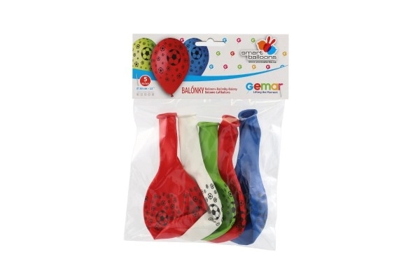 Opblaasbare voetbalballonnen 30 cm - 5 stuks