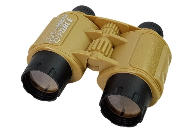 Militaire set met accessoires Pistool Mes Verrekijker Koptelefoon Fluitje Korte Golf Walkie-Talkie Lichtgroene kleur
