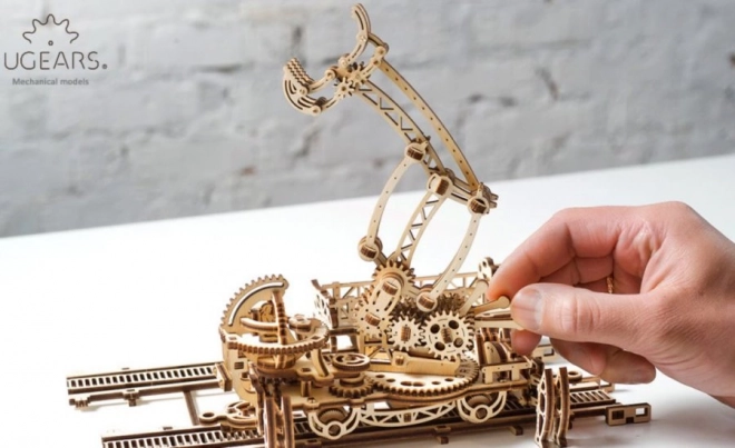 3D houten mechanische puzzel rangeerterrein