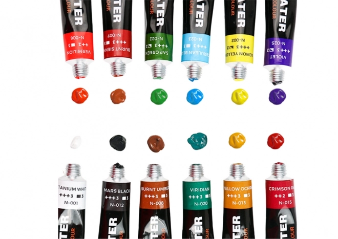 Set van acrylverf in tubes 24 kleuren
