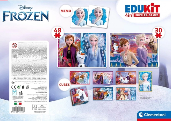CLEMENTONI Spelset Frozen 4-in-1